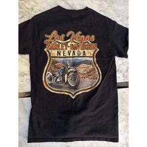 Harley Davidson Las Vegas Nevada Vintage Sign Sz. Small Biker T Shirt
